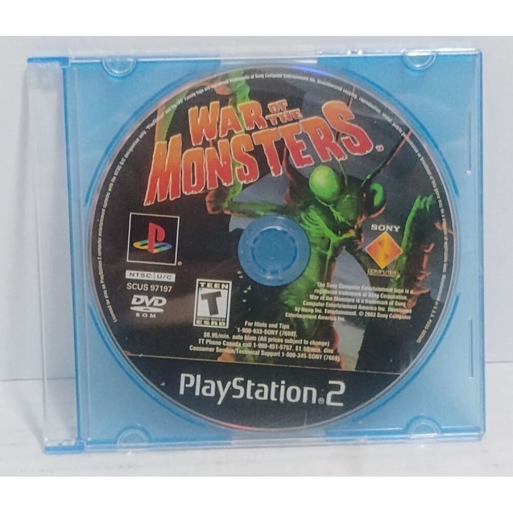 2003 SONY PLAYSTATION 2 PS2 WAR OF THE MONSTERS DISC ONLY TESTED WORKS